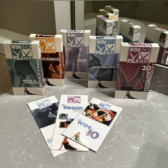 Winsor Other - Vintage Winsor Pilates Workout VHS Set (4 Brand New VHS Tapes & 1 Used)